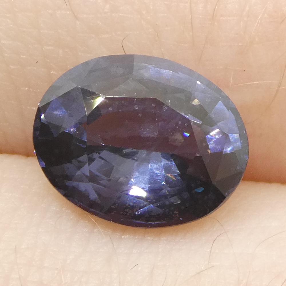 2,29ct Spinello blu ovale della Birmania non riscaldato in vendita 8
