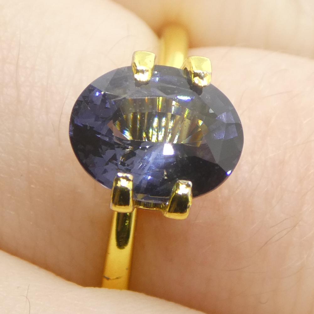 2,29ct Spinello blu ovale della Birmania non riscaldato in vendita 9