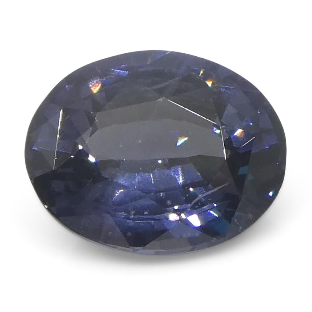 da uomo o donna 2,29ct Spinello blu ovale della Birmania non riscaldato in vendita