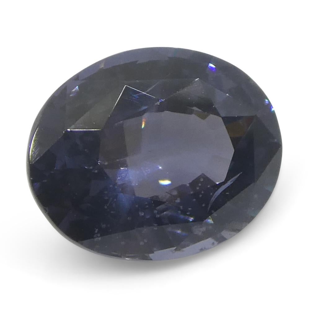 2,29ct Spinello blu ovale della Birmania non riscaldato in vendita 3