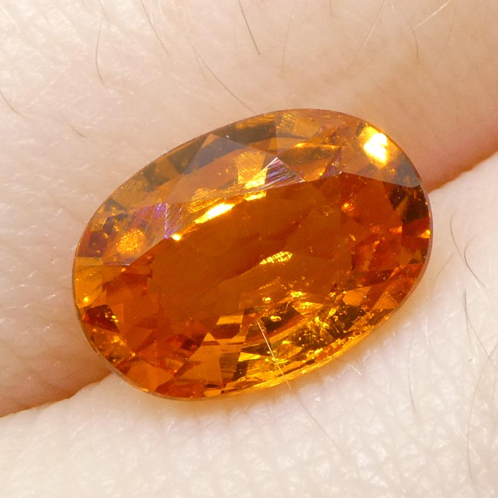 Granate Fanta Naranja Mandarina Oval de Namibia de 2,29ct en venta 7