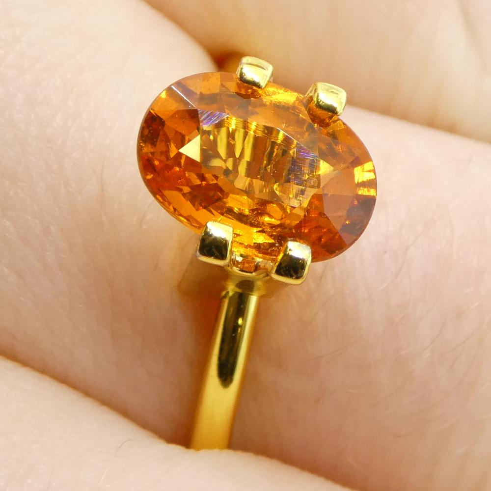 Granate Fanta Naranja Mandarina Oval de Namibia de 2,29ct en venta 8