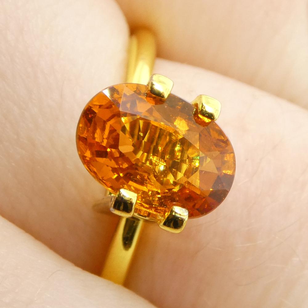 Granate Fanta Naranja Mandarina Oval de Namibia de 2,29ct Corte brillante en venta