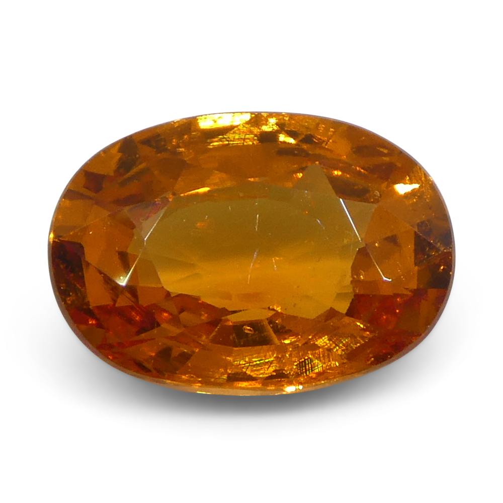 Granate Fanta Naranja Mandarina Oval de Namibia de 2,29ct en venta 1
