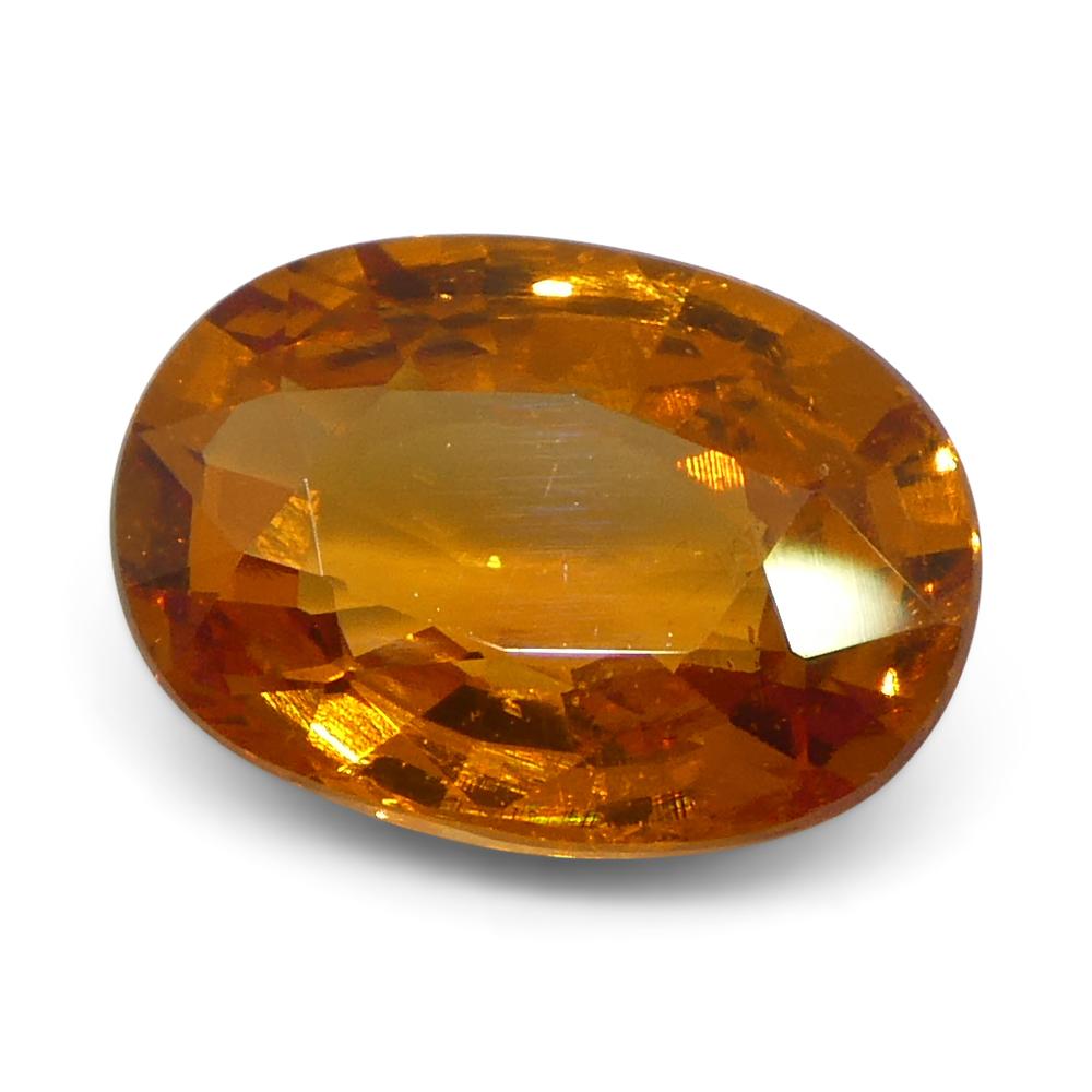 Granate Fanta Naranja Mandarina Oval de Namibia de 2,29ct en venta 3