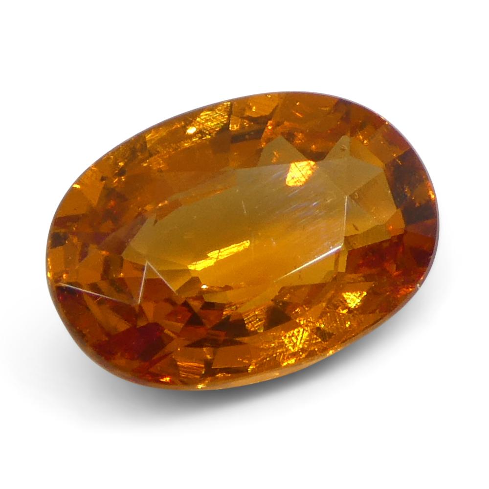 Granate Fanta Naranja Mandarina Oval de Namibia de 2,29ct en venta 4