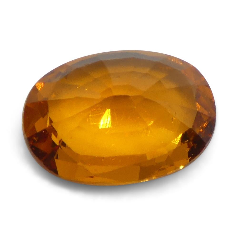 Granate Fanta Naranja Mandarina Oval de Namibia de 2,29ct en venta 5