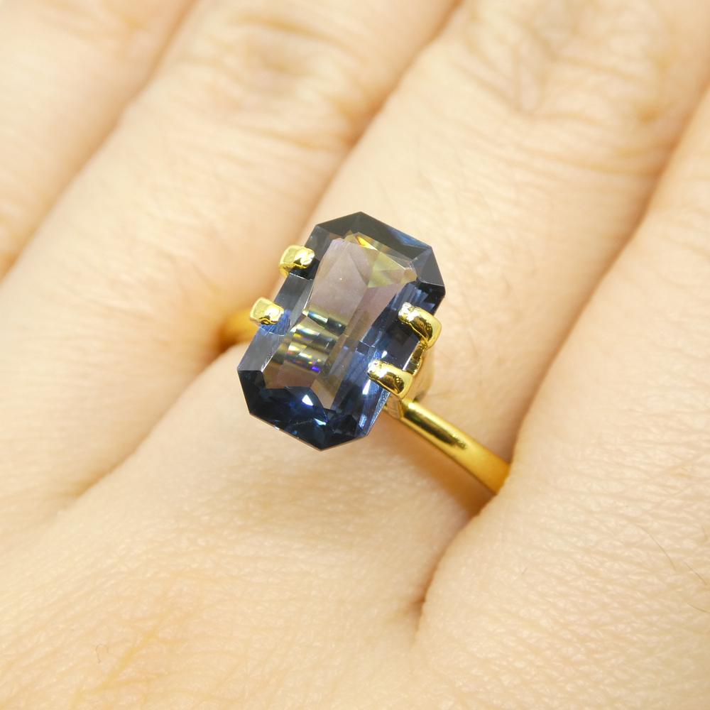 2,29ct Spinello blu rettangolare con taglio a forbice dalla Birmania in vendita 9