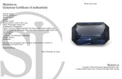 2.29ct Rectangular Scissor Cut Blue Spinel from Burma
