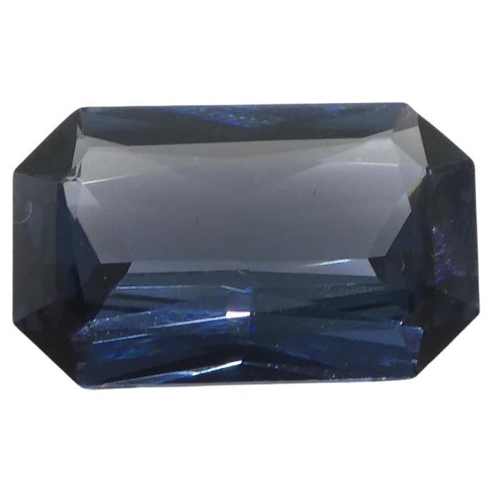 2,29ct Spinello blu rettangolare con taglio a forbice dalla Birmania