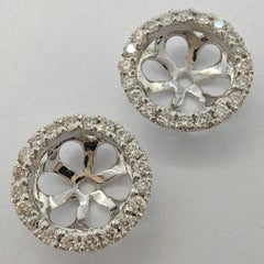 .22ct Diamond Earring Jackets in 18K White Gold