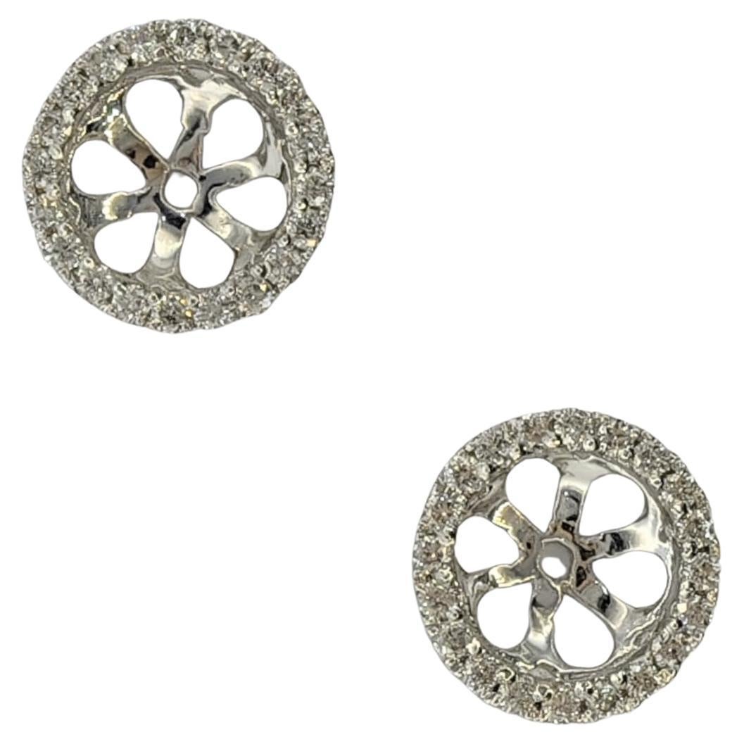 .22ct Diamond Earring Jackets in 18K White Gold For Sale