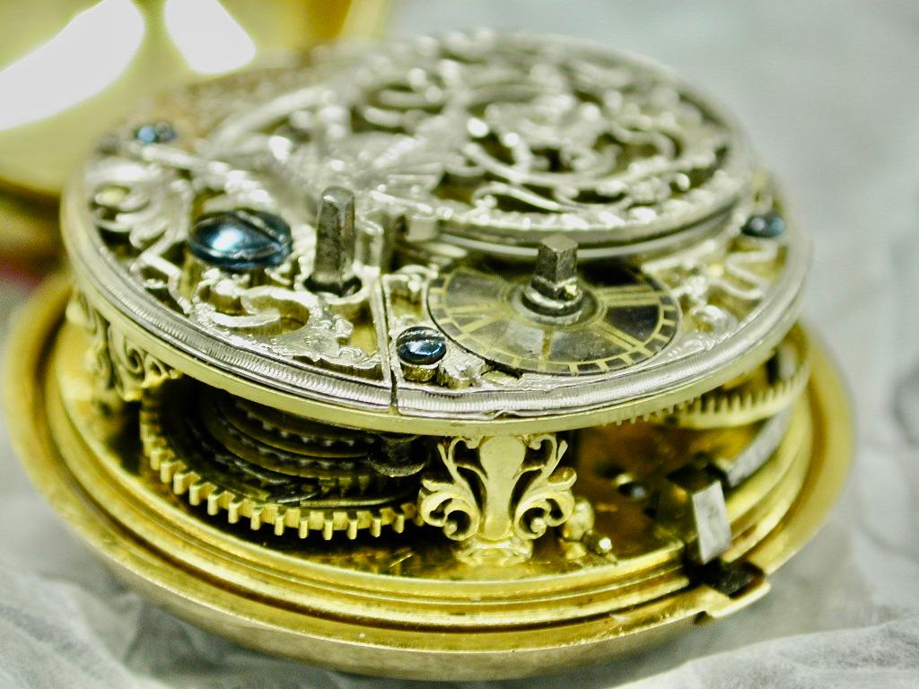 22ct Gold Pair-Cased Repousse Pocket Watch, John Wyke, Watchmaker, 1753 10