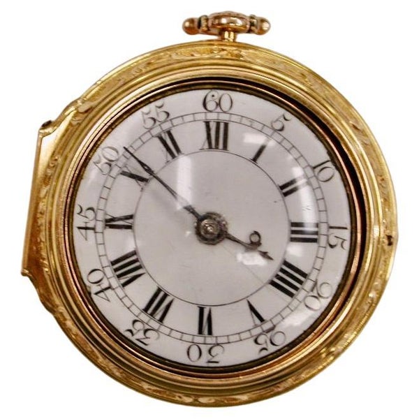 22ct Gold Pair-Cased Repousse Pocket Watch, John Wyke, Watchmaker, 1753