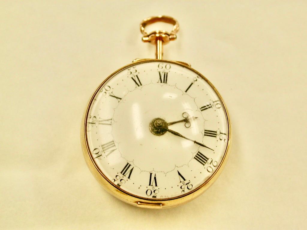 22 Karat Gold Repousee Pair-Cased Pocket Watch Maker Thomas Rea 1769 Herren im Angebot