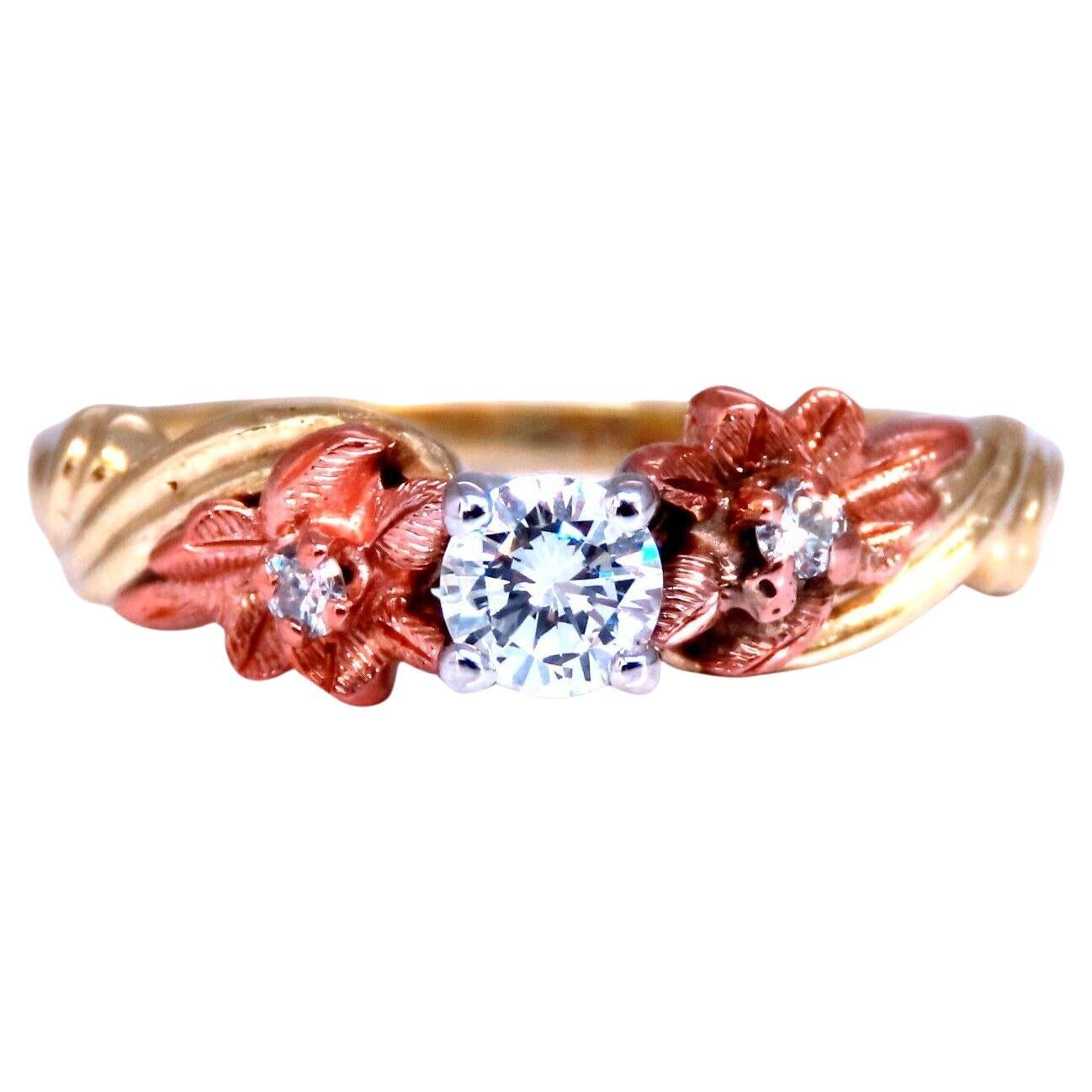 .22ct Natural Round Diamond Ring 14kt For Sale