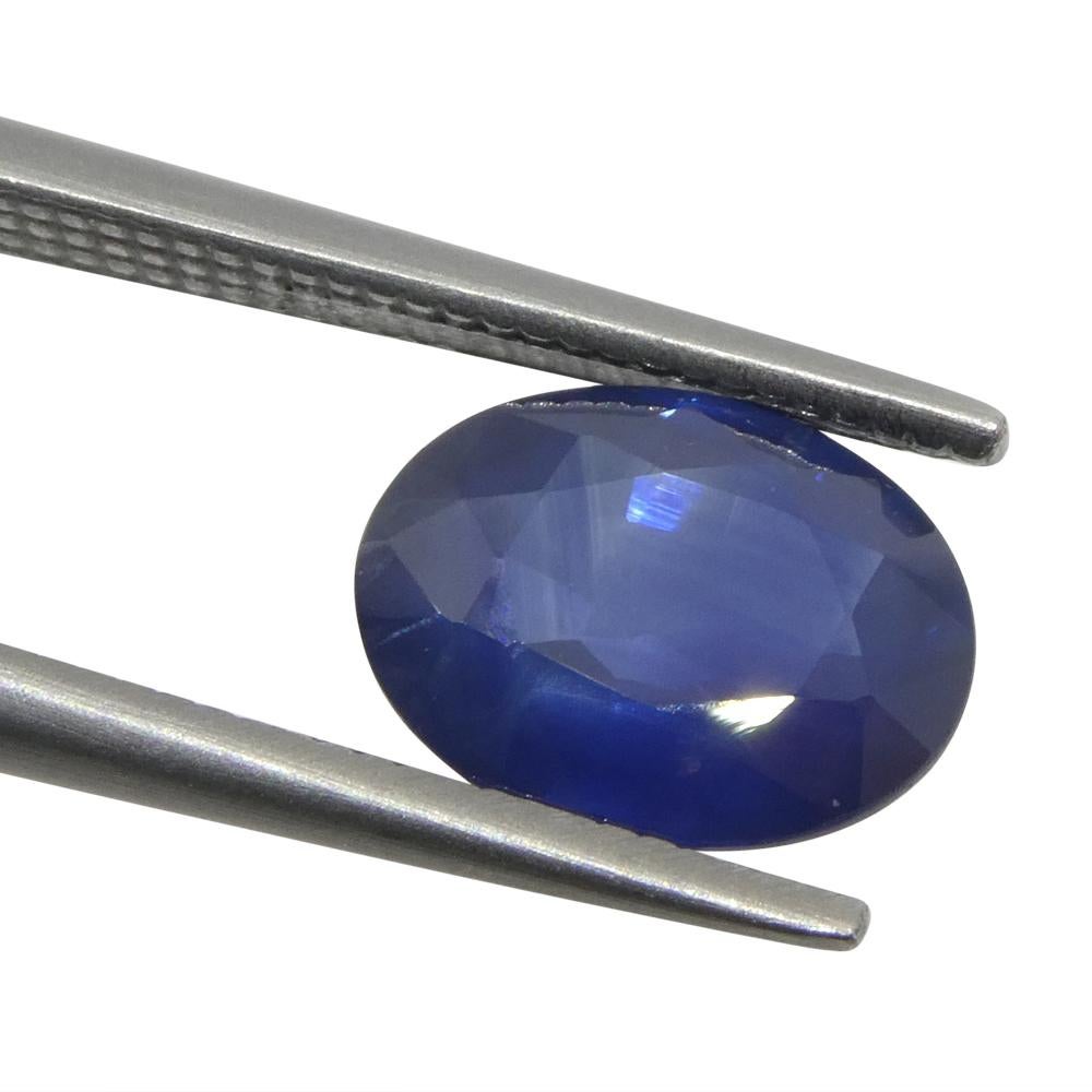 Brilliant Cut 2.2ct Oval Blue Sapphire from Thailand For Sale