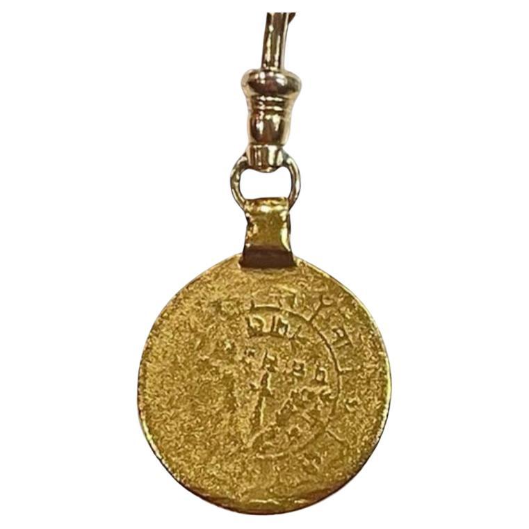 22ct Yellow Gold Ancient Coin Pendant