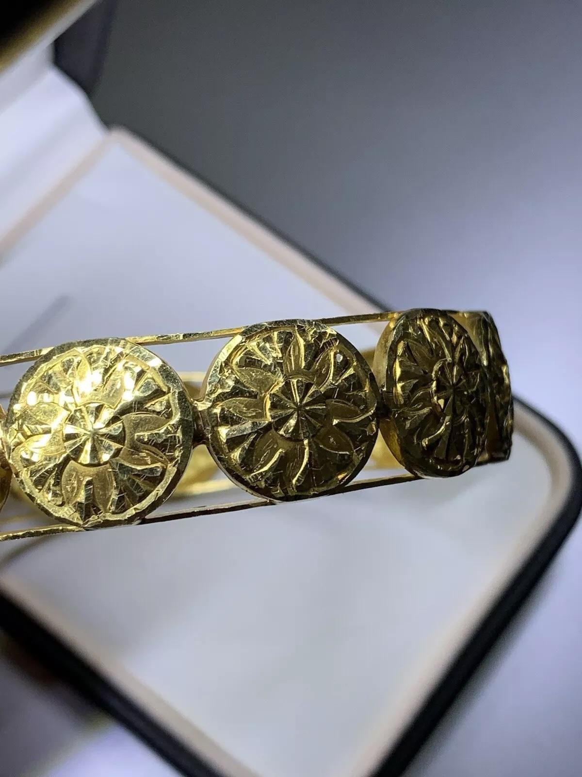 Bracciale Chunky in oro giallo 22ct in vendita 2