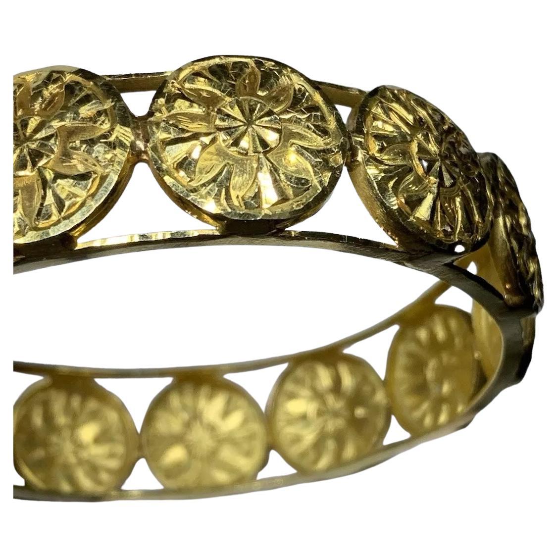 22ct Yellow Gold Chunky Bangle Bracelet