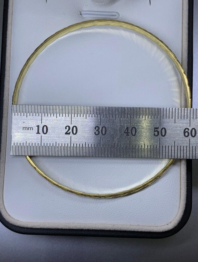22k solid 916 gold plain round bangle pure 22k