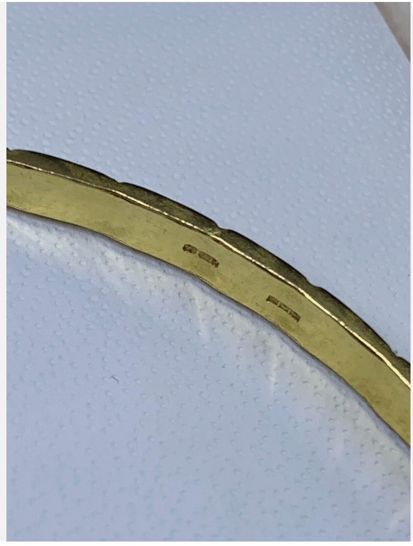 22ct Yellow gold chunky bangle bracelet Indian Asian wedding ceremony 13.2g In New Condition For Sale In London, GB