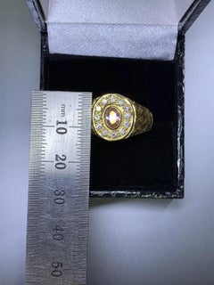 22ct yellow gold chunky signet ring oval shape