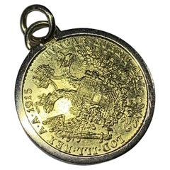 22ct Yellow gold Franc Ios Austria Ducat Coin pendant.