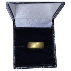 22ct yellow gold plain wide wedding band 6.5mm