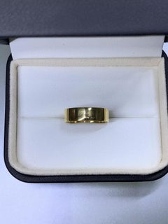 22ct yellow gold plain wide wedding band