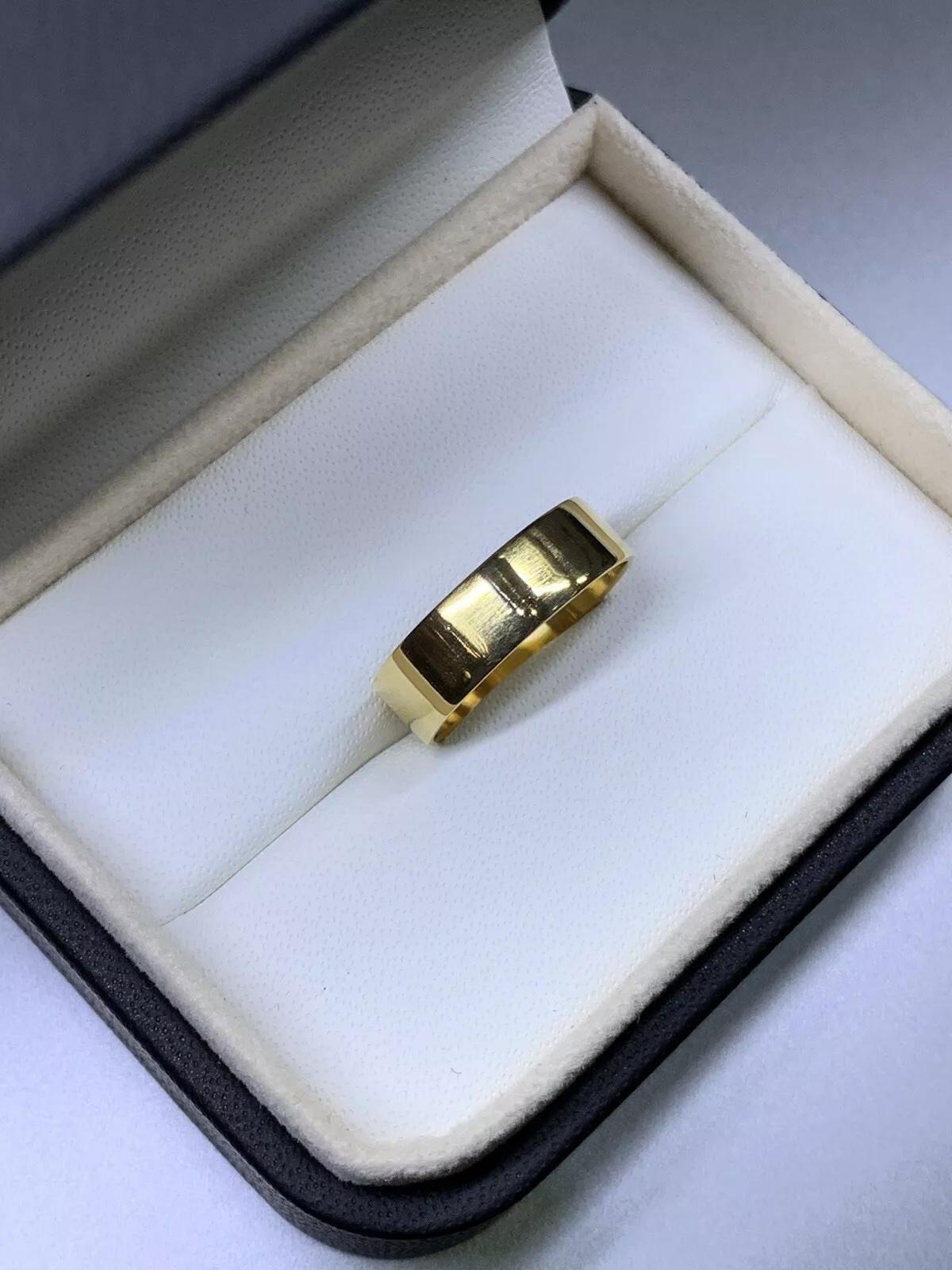 da uomo o donna Fede larga semplice in oro giallo 22 ct in vendita
