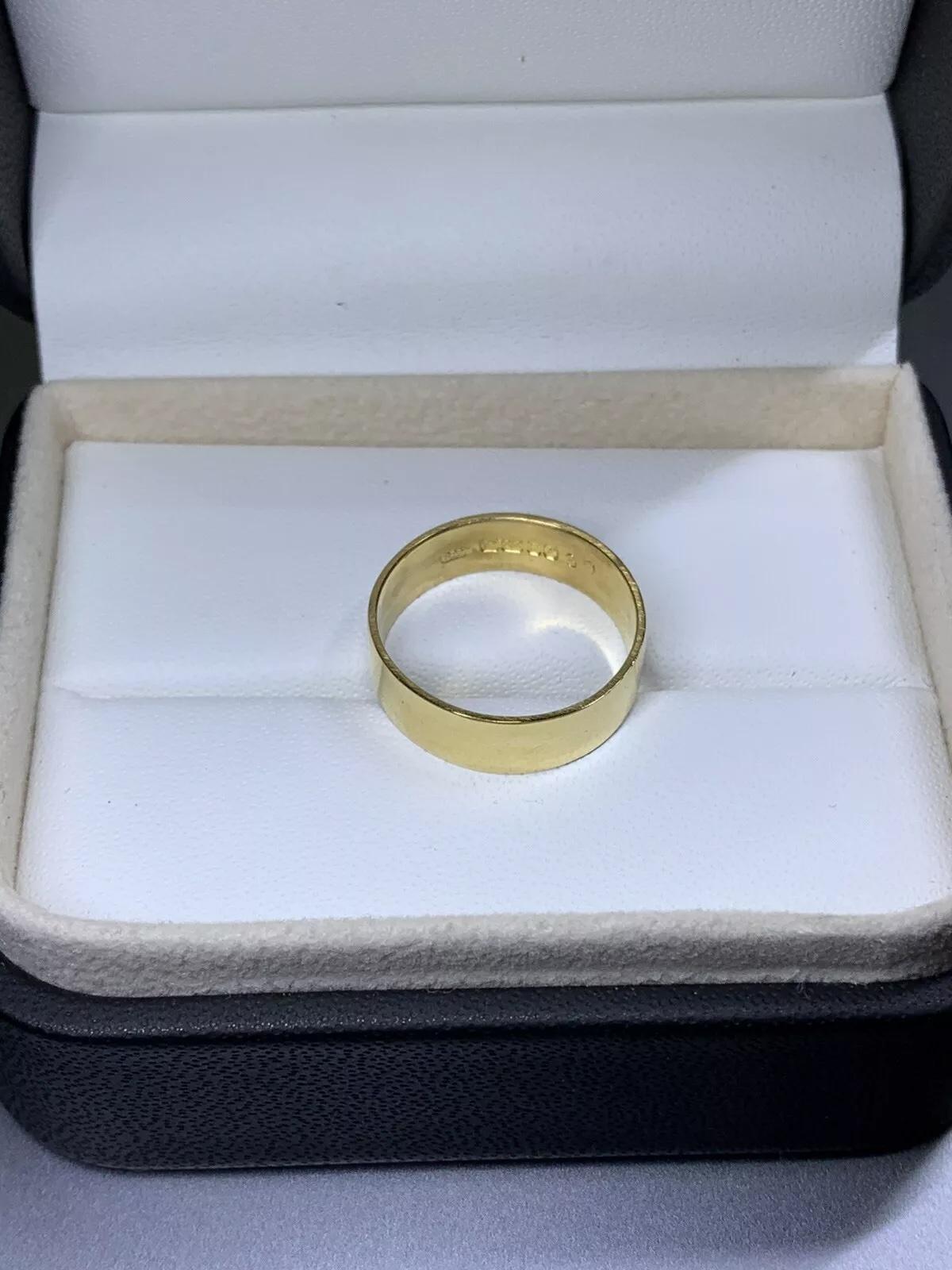 Fede larga semplice in oro giallo 22 ct in vendita 1