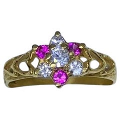 22ct yellow gold Ruby and Diamond engagement ring