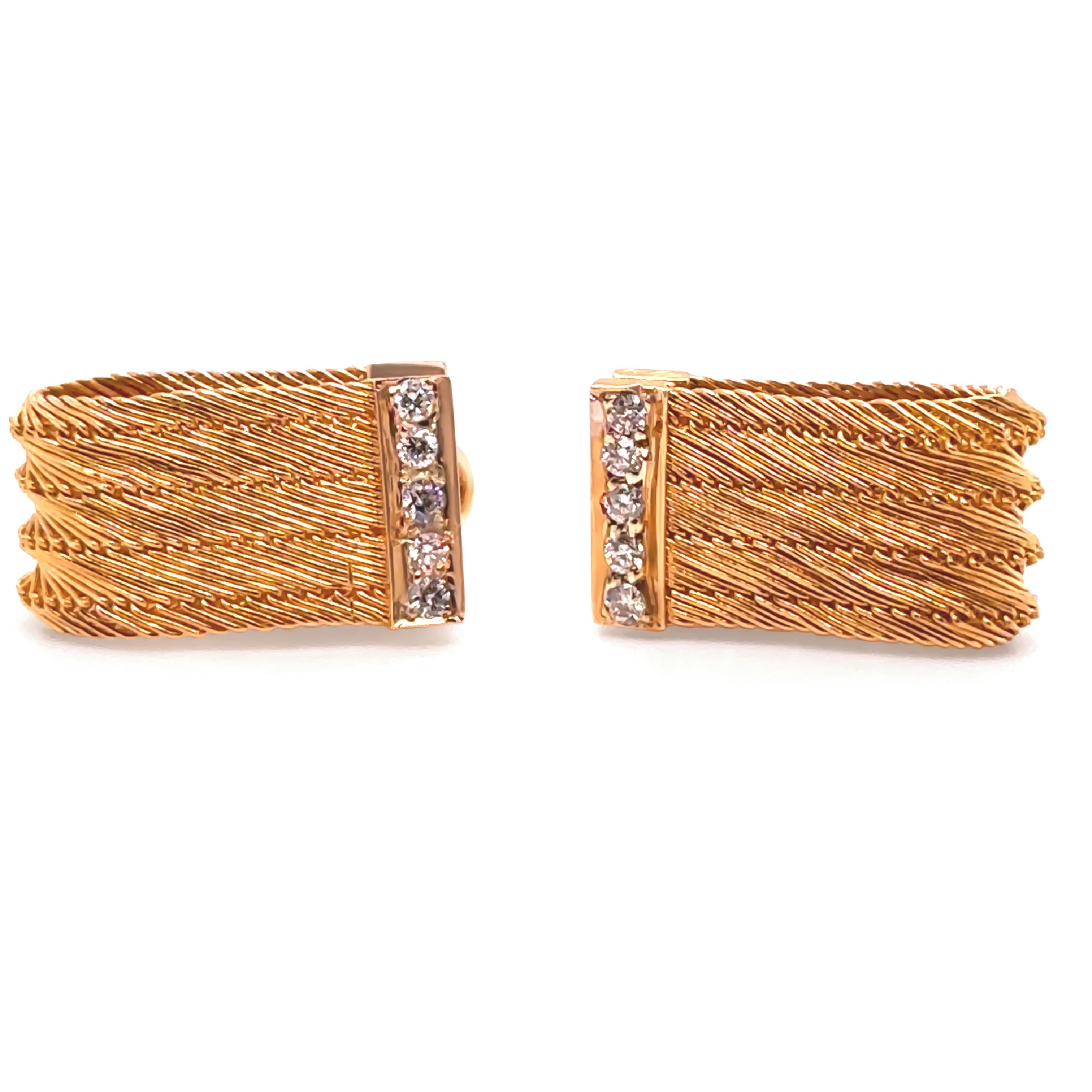 Boucles d'oreilles en or jaune 22ct avec diamants turcs en vente