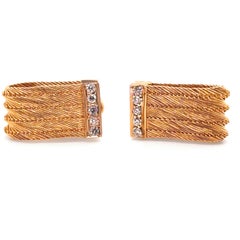 Boucles d'oreilles en or jaune 22ct avec diamants turcs