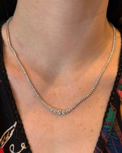 2.2ctw Diamond Riviera Necklace 14K White Gold