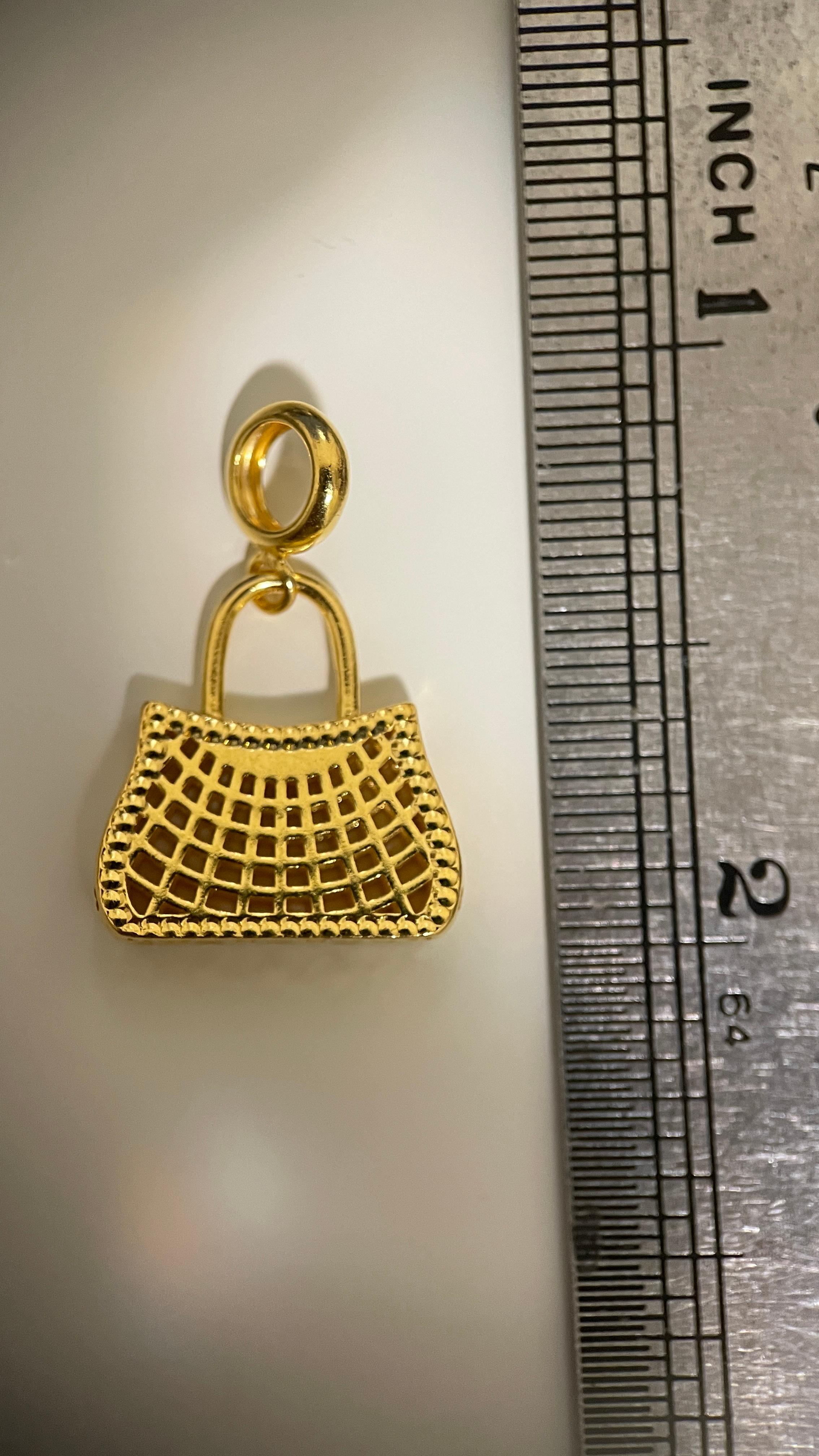 Women's 22k 916 gold pendant charm- Lucky Bag pure gold pendant/gold charm-3.12g For Sale