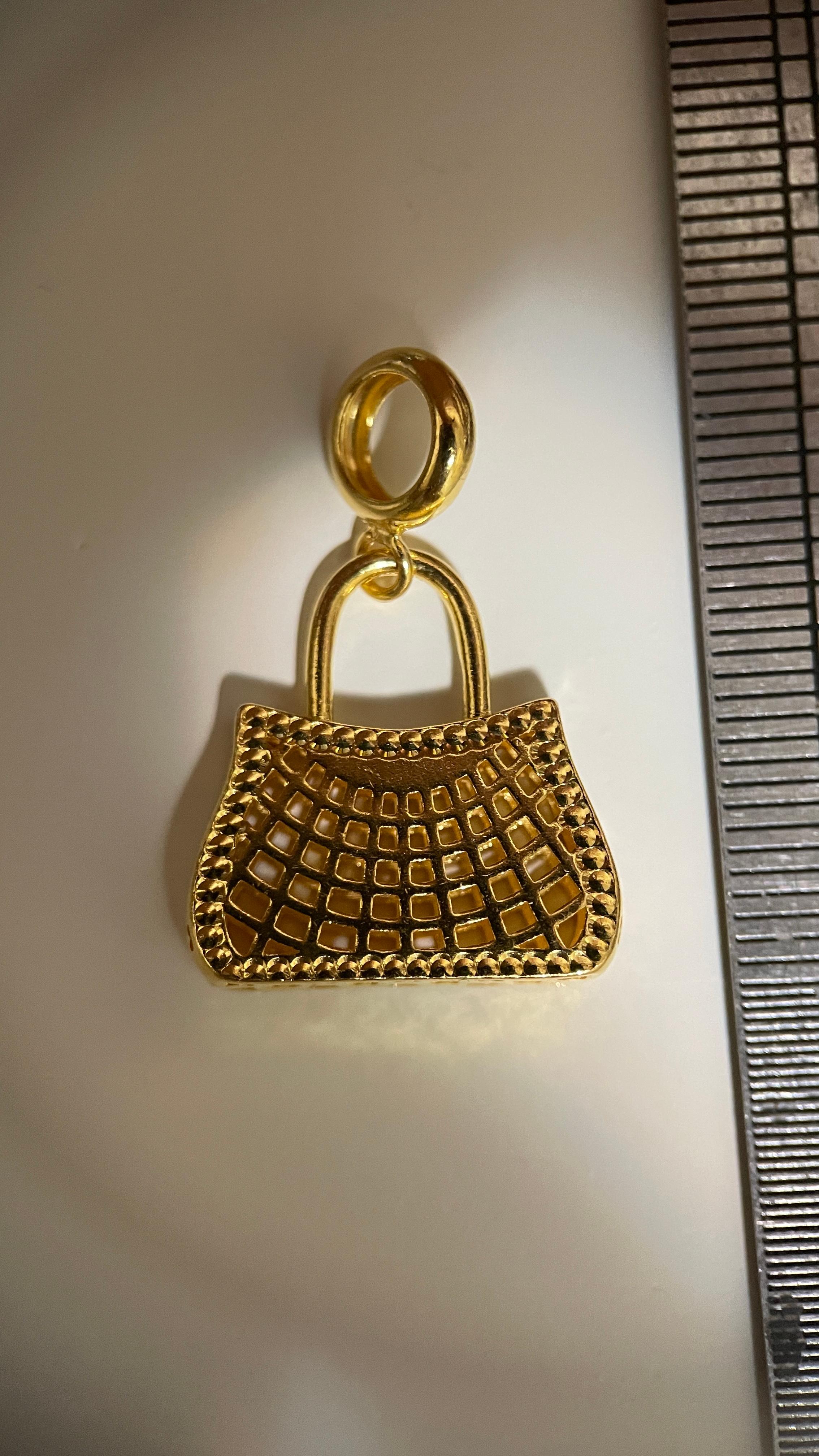 22k 916 gold pendant charm- Lucky Bag pure gold pendant/gold charm-3.12g For Sale 1