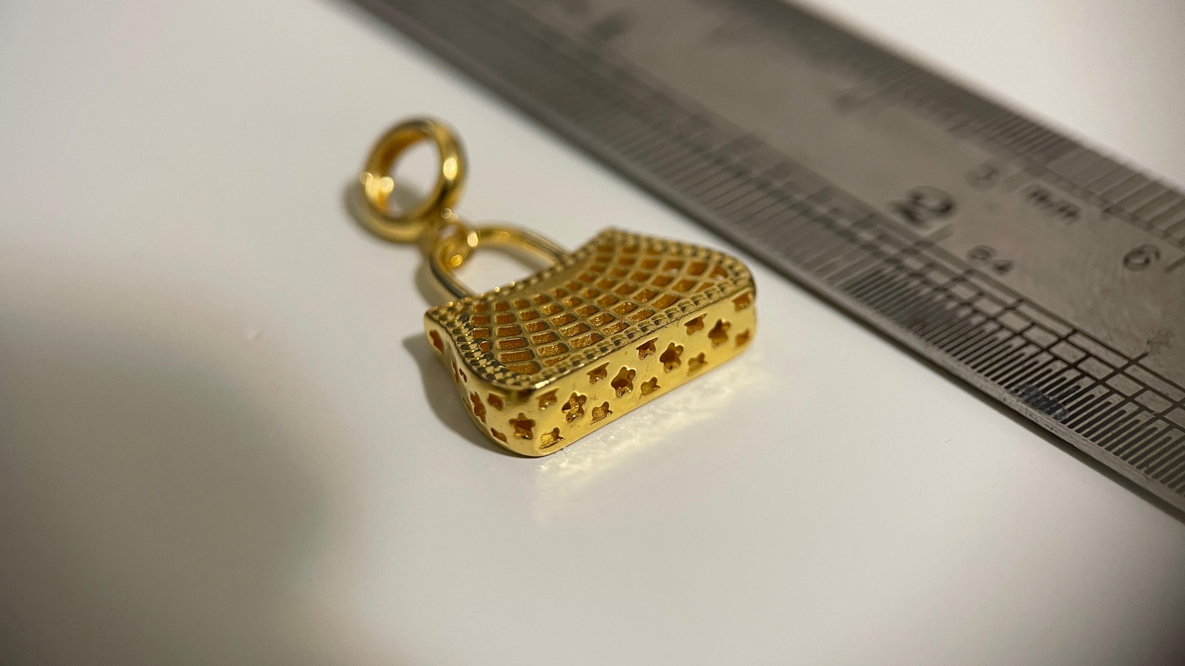 22k 916 gold pendant charm- Lucky Bag pure gold pendant/gold charm-3.12g For Sale 2