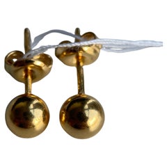 Pendiente de oro 916 de 22 quilates- Pendiente de bola de oro de 5,8 mm-1,73 g