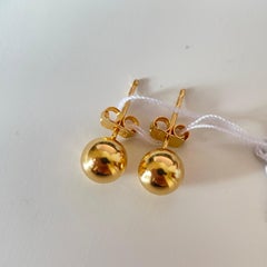 22k 916 gold stud earring- 7mm gold ball earring-1.34g