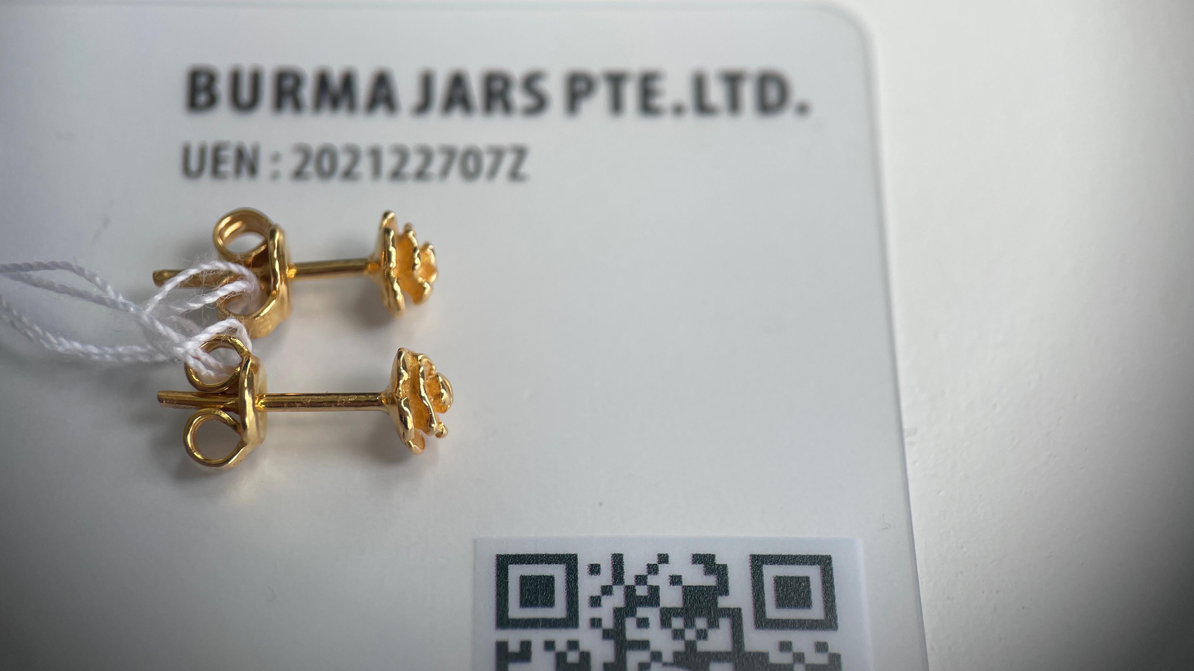 Pendiente de oro 22k 916- Pendiente flor de oro-1.65g en Nuevo estado para la venta en Singapore, SG