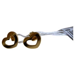 Orecchino con perno in oro 22k 916 - orecchino d'oro con design a cuore - 1,87g
