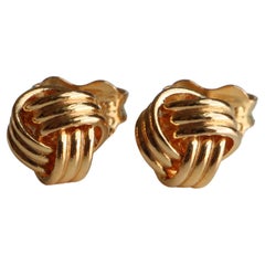 Orecchino con perno in oro 22k 916 - Orecchino con design Twisted Nest - 1,78 g