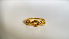 Anillo de giro infinito escultural de 22k 916-2,74 g (Tamaño del anillo US7.5/HK17)