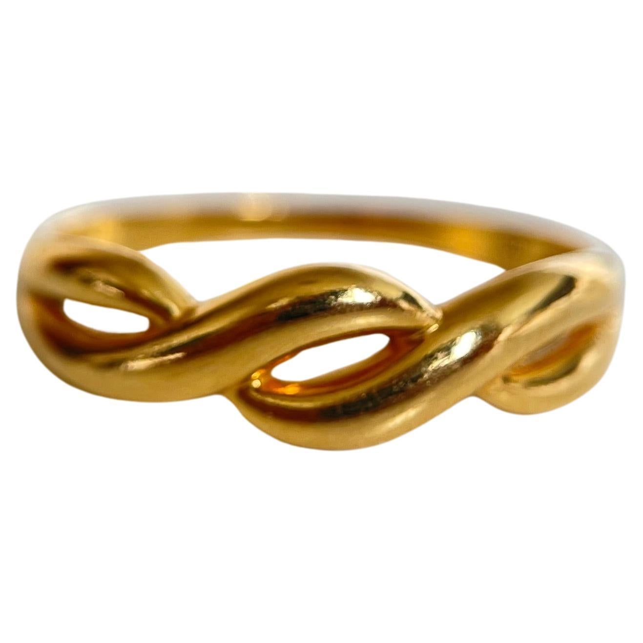 22k 916 skulpturaler Unendlichkeitsring-2.74g (Ringgröße US7.5/HK17) im Angebot