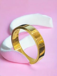 22K 916 Yellow Gold Unisex Dubai Wedding Band Ring, 7 Grams