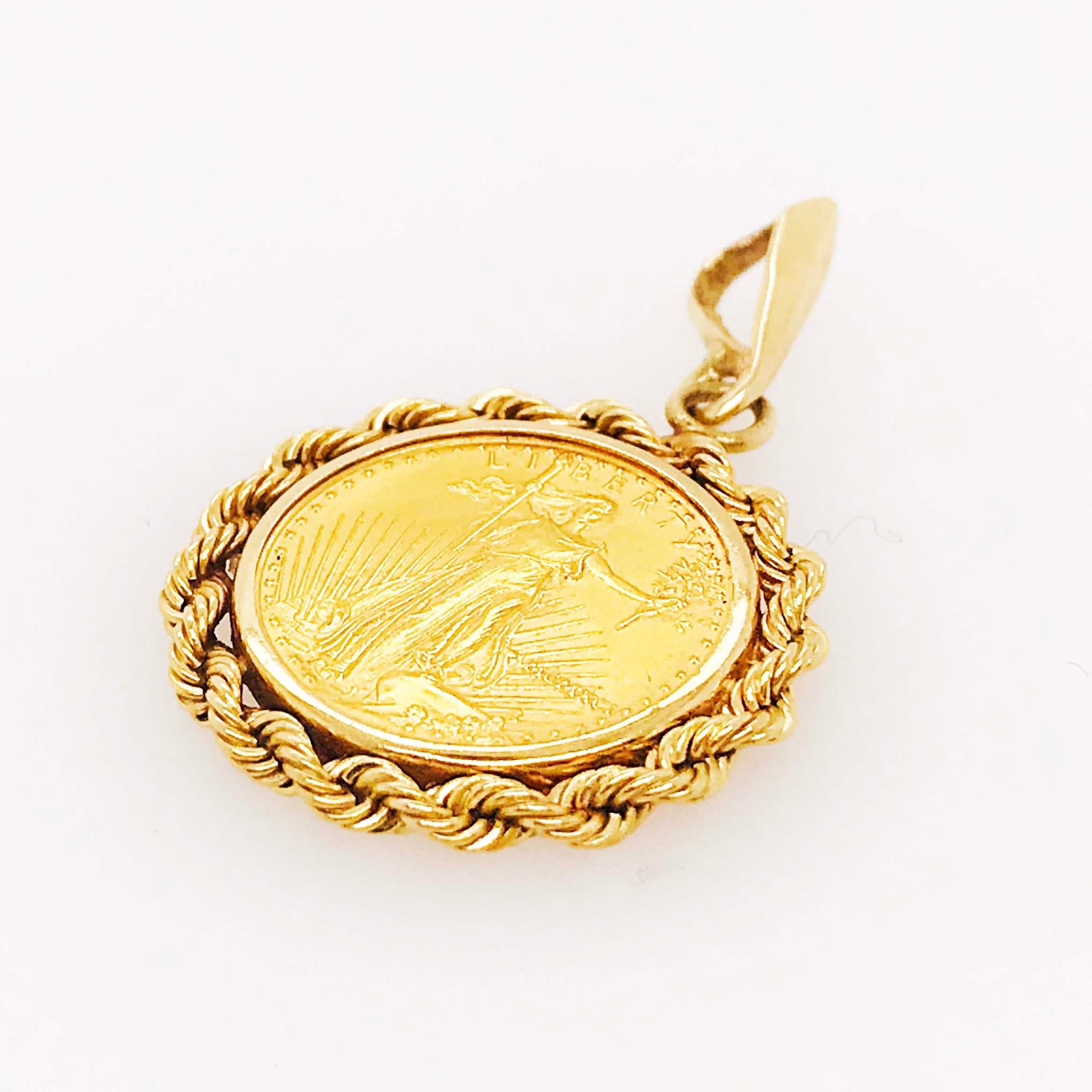 1/10 oz gold coin pendant
