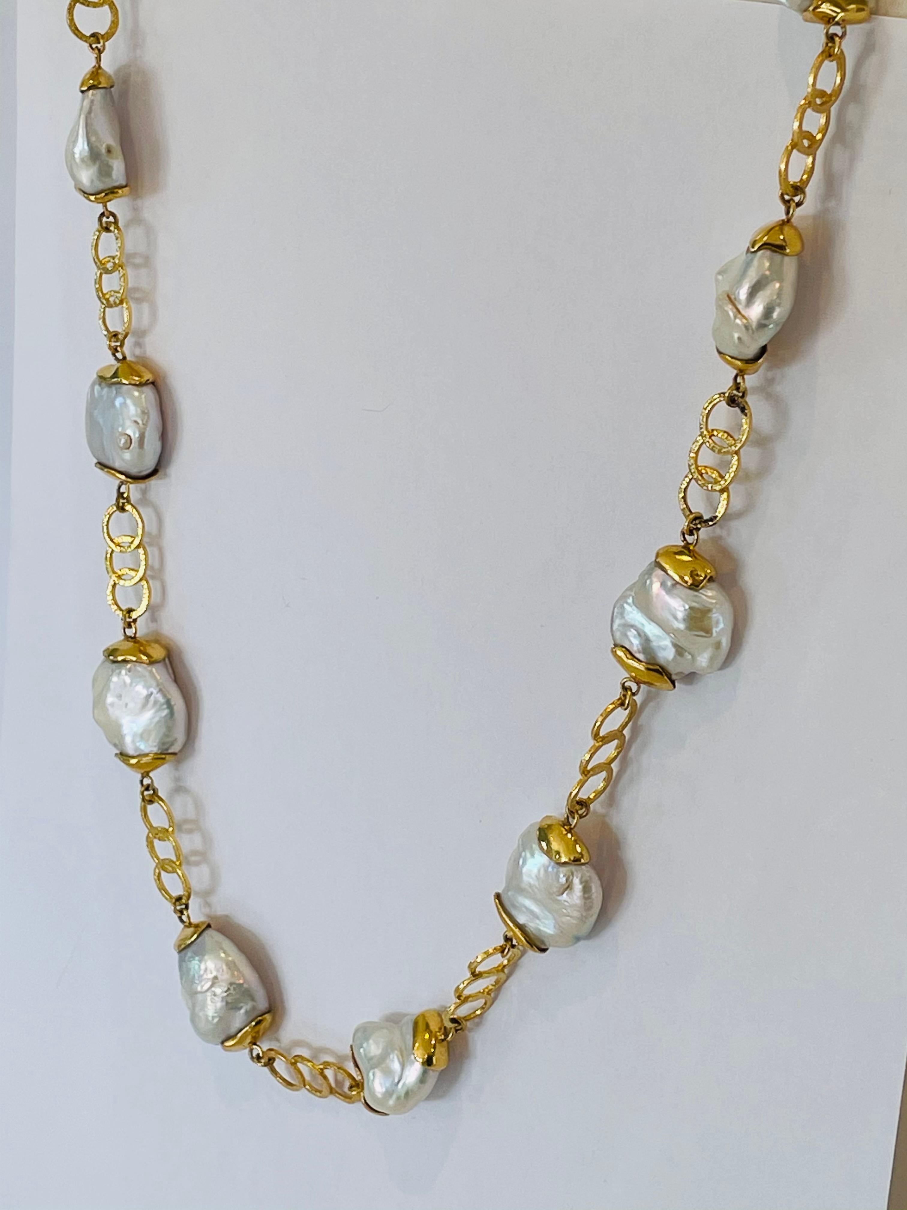 pearl necklace 22k gold