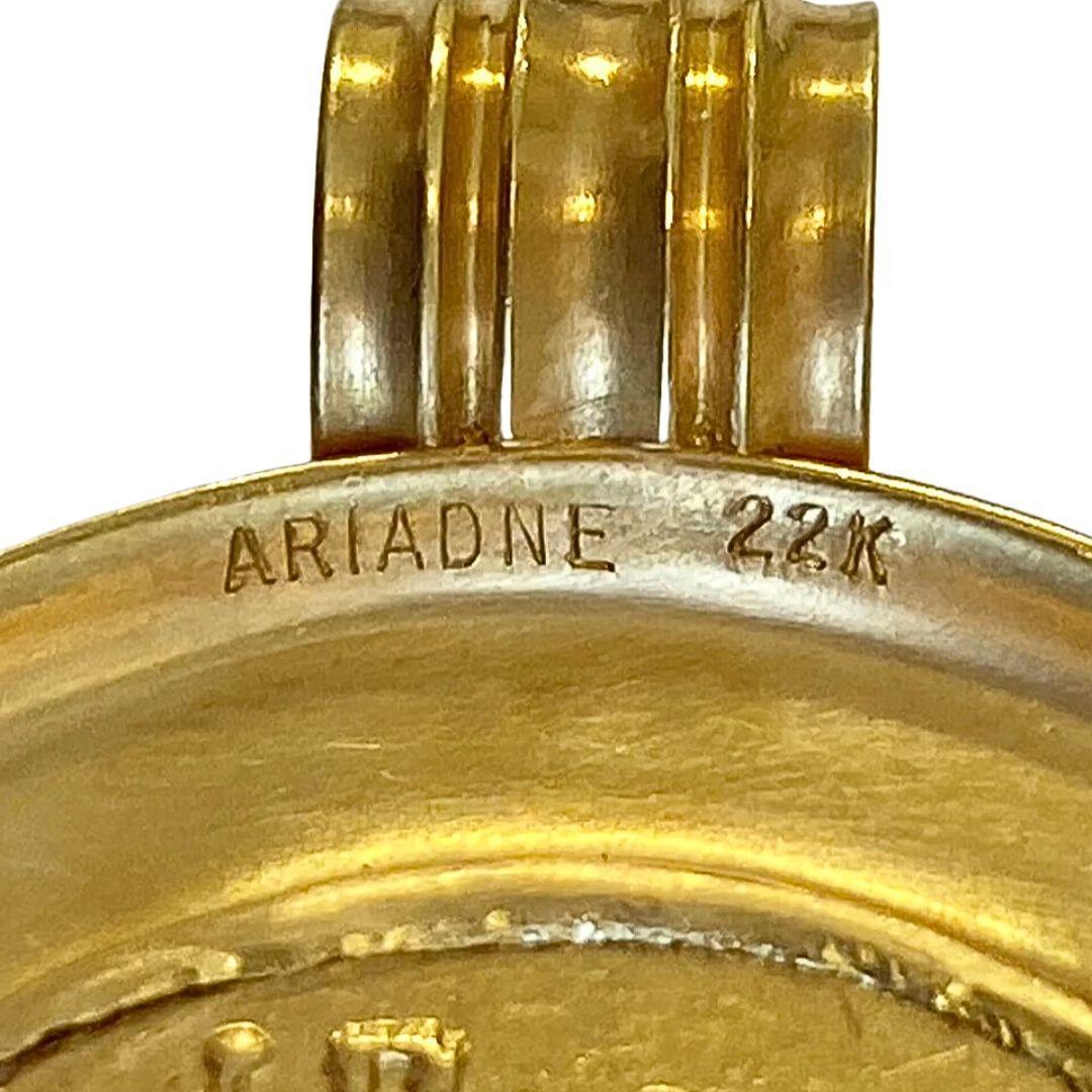 Pendentif monnaie byzantin antique Constantinople II en or 22 carats Unisexe en vente